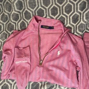 Polo Ralph Lauren chevron quarter zip pullover, size small